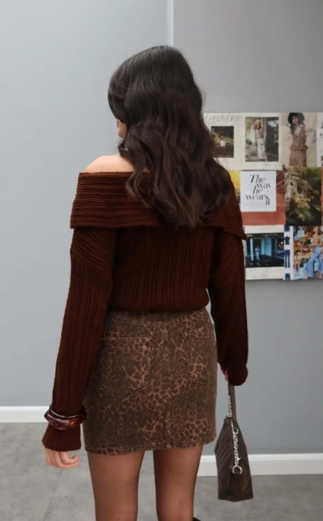 Leo Desenli Mini Gabardin Etek