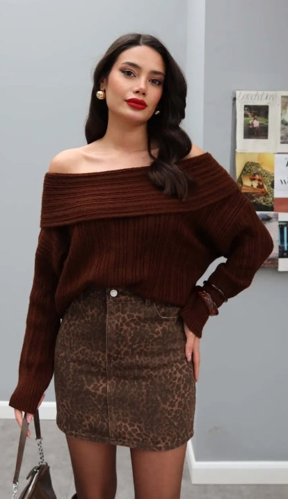 Leo Desenli Mini Gabardin Etek